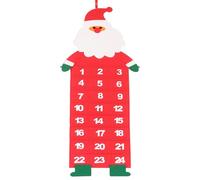 Santa Claus Felt Christmas Advent Calendar 2025-24 Day Countdown Pocket Wall Hanging for Christmas Decoration, Xmas Gift for Kids, Family Festive Tradition (88x29cm)