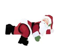 Santa Claus Fence Decoration - Christmas Fence Decorations Outdoor - Waterproof Smooth Ornament Decor for Yard Terrace Courtyard Porch Park Pathway Driveway Garden Commercial