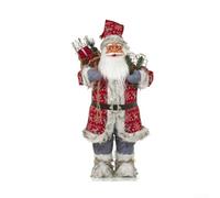 Santa Claus Figure, Standing Father Christmas Figures Traditional Christmas Santa Figurines Santa Doll Christmas Decorations for Holiday Party Home Ornament (45cm)