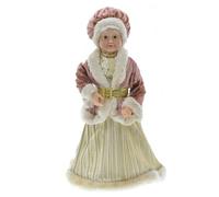 Santa Claus Figures 17.7 Inch Realistic Genial Grandmather Christmas Figures Cute Christmas Santa Doll Ornament for Window Table Christmas Deorations Gift Mrs. Claus Mr and Mrs Claus Father Christmas