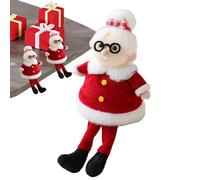 Santa Claus Figurines - Cloth Foam 9x6x20cm | Sitting Santa Christmas Decoration Doll | Santas Claus Doll For Holiday Party Display, Table Centerpiece, Home Decor And Seasonal Gift Use