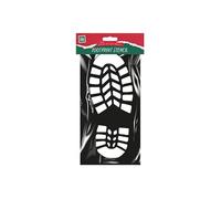 Santa Claus Footprint Christmas Reusable Plastic Stencil - 30cm Festive Boot Print Template for Kids, Holiday Decorations & Xmas Morning Magic - Durable & Washable