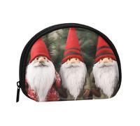 Santa Claus Gnomes Prints Coin Purse Shell Mini Pouch Wallet Change Bag for Women Girls Kids