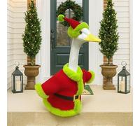 Santa Claus Goose Outfit Clothes for 23" High Christmas Goose Lawn Clothing Porch Garden Costume, 2026(only cloth)