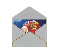 Santa Claus Greetings Romantic Card With Envelopes, Send To A Close Friend,Phnom Penh Pearl Paper Greeting Card