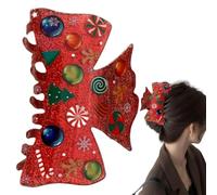 Santa Claus Hair Clip - Comfortable Christmas Elements Hair Clips | Festive Hair Clips Women Hair Accessories Long-Lasting Hair Claws for Christmas