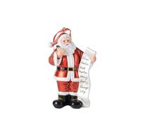 Santa Claus Hanging Figure Sculpture - 10CM Resin Christmas Statue with Scroll - Festive Holiday Ornaments for Tree, Tabletop, or Home Decor - Classic Seasonal Decorative Art Piece