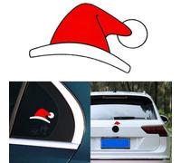Santa Claus Hat er, 1-Piece Car and Motorcycle Interior Trim Decal, Holiday-Themed Vinyl Decor, Weather-Resistant, Easy Application, for Festive Vehicle Customization
