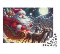 Santa Claus Holding A Snow GlobeJigsaw Puzzle Winter Educational Toddler Learning Room Activity Safe 1000 Pieces 70x50cm/1000pcs