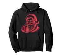 Santa Claus Holding Beer Mug Christmas Fun Pullover Hoodie