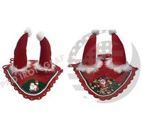 Santa Claus Horse Ear Bonnet/Net/Hat/Hood/Mask Fly Veil in 2 Styles (Full, Forehead Santa)