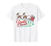 Santa Claus is Coming Santa Claus Christmas Value Graphic T-Shirt, Men, White, XL