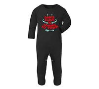 Santa Claus is Coming to Town [BCX] Baby Romper Jumpsuit with feet, 3-6 Months, Black