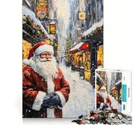 Santa Claus Is Coming to Town Jigsaw Puzzles for Adults 1000 Pieces Brain Skill Relaxed Mind Exact Edge Art Collection Piece (38x26cm)