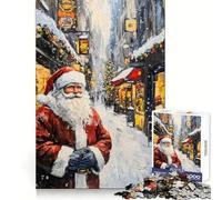 Santa Claus Is Coming to Town Jigsaw Puzzles for Adults 1000 Pieces Brain Skill Relaxed Mind Exact Edge Art Collection Piece (38x26cm)