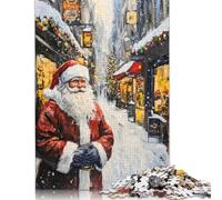 Santa Claus Is Coming to Town Puzzle 500 Piece Adult Jigsaw Puzzle Puzzles Wooden Puzzles Jigsaw Puzzles for Adults 500pcs (52x38cm)