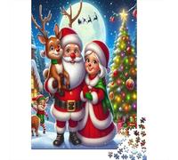 Santa Claus Jigsaw Puzzle Night Sky Magical Creatures for Adults Recycled Paper for Wall Decoration And Gifts 52x38cm/1000pcs