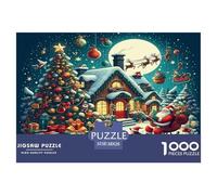 Santa Claus Jigsaw Puzzles 1000 Piece for Adults Or Families Fit Together Perfectly - A Funny And Artistic Puzzle Christmas Holiday Home Decoration 38x26cm/1000pcs