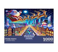 Santa Claus Jigsaw Puzzles 1000 Piece for Adults Or Families Fit Together Perfectly - A Funny And Artistic Puzzle Christmas Holiday Beautiful Decoration 38x26cm/1000pcs