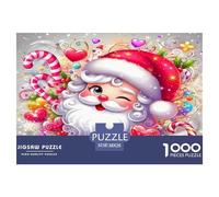 Santa Claus Jigsaw Puzzles 1000 Piece for Adults Or Families Fit Together Perfectly Educational Challenging Games Christmas Holiday Beautiful Decoration 38x26cm/1000pcs