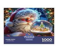 Santa Claus Jigsaw Puzzles 1000 Piece for Adults Or Families Fit Together Perfectly Educational Challenging Games Christmas Holiday Beautiful Decoration 70x50cm/1000pcs