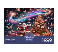 Santa Claus Jigsaw Puzzles 1000 Piece for Adults Or Families Fit Together Perfectly Impossible Educational Games Challenging Christmas Holiday Beautiful Decoration 70x50cm/1000pcs