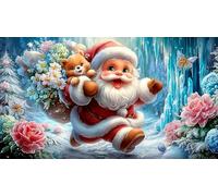 Santa-Claus Jigsaw Puzzles 1000 Pieces Fun and Challenging Family Game Puzzle Game Great Gift Idea for The Whole for Women, Gifts for Men 38x26cm/1000pcs