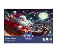 Santa Claus Jigsaw Puzzles for Adult Difficult Challenges 1000 Pieces Difficult Hard Jigsaw Puzzles for Man And Woman with Letters on Back 38x26cm/1000pcs