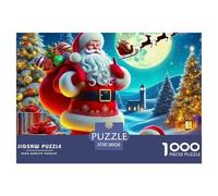 Santa Claus Jigsaw Puzzles Kid Age 12 Years Up Impossible And Difficult Challenge 1000 Piece Santa Claus Challenging Games Educational Games There Are Letters on The Back 38x26cm/1000pcs