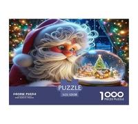 Santa Claus Jigsaw Puzzles Puzzle for Adults Recycled Paper for Aduls 1000Pc Puzzle Fun Wise Santa And Challenging Family Game Educational Game Decompression 52x38cm/1000pcs