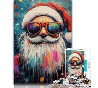 Santa Claus JigsawPuzzle 1000 Pieces for Adults,Family Game Stress Reliever Difficult Challenge Secret Santa Gifts (75x50cm)