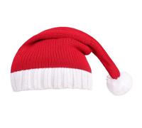 Santa Claus Knitted Hat, Knitted Christmas Hat with Bobble Festive Christmas Beanie for Holidays Parties Society Family Winter Celebrations Indoor and Outdoor Use