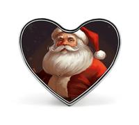 Santa Claus Lapel Pin Exquisite Fashion Brooches Personalized Buttons Badge Novelty Unique Button Pins Cute Heart Shaped Pins Metal Buttons for Backpack Hat Bag Jacket