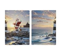 Santa Claus Lighthouse Passport Holder for Travel PU Leather Passport Wallet Cover Organize Your Passports & Cards