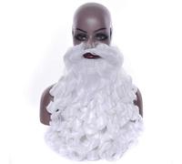 Santa Claus Long Wavy Wig White Santa Claus Beard Set Fancy High Temperature Fiber Cosplay Wig Christmas Gifts 60cm Beard