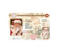 Santa Claus Lost Drivers License,Creative Santa Sleigh Flying License ID Card,Novelty Santa Claus Card Flight License,Christmas Ornament Card Xmas Eve Licence,Christmas Tree Decoration Party Decor1