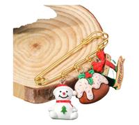 Santa Claus Moon Tree Snowflake Brooch for Women New Year Jewelry, Klein, Non-precious metal