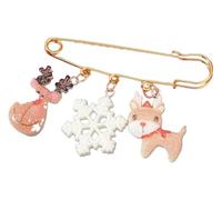 Santa Claus Moon Tree Snowflake Brooch for Women New Year Jewelry, Klein, Non-precious metal