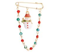 Santa Claus Moon Tree Snowflake Brooch for Women New Year Jewelry, Klein, Non-precious metal