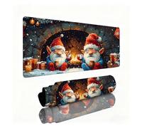 Santa Claus Mouse Mat Snow Mouse Pad Desk Mat 800x300x3mm, Table Mats, Soft Smooth Surface and Anti-Slip Rubber Base, Improved Precision and Speed, Desk Accessories for Men PC, Laptop, Office 0B-921