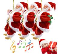 Santa Claus Musical Climbing Rope, 2026 New Electric Climbing Santa on Rope, Climbings Santas with Music, Santas Climbings Rope, Climbs Up and Down, Decoration Xmas (Color 3)