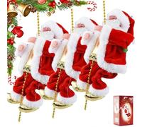 Santa Claus Musical Climbing Rope, 2026 New Electric Climbing Santa on Rope, Hanging Climbing Santa on Rope with Funny Musical, for Christmas Tree Fireplace Home Decor