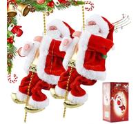 Santa Claus Musical Climbing Rope, 2026 New Electric Climbing Santa on Rope, Hanging Climbing Santa on Rope with Funny Musical, for Christmas Tree Fireplace Home Decor