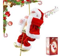 Santa Claus Musical Climbing Rope, 2026 New Electric Climbing Santa on Rope, Hanging Climbing Santa on Rope with Funny Musical, for Christmas Tree Fireplace Home Decor