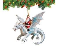 Santa Claus Ornaments 2D Santa Riding on a Decoration