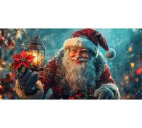 Santa Claus Paint by Numbers for Adults No Frame, Maple Leaf Large Adult Paint by Numbers Canvas Kits, DIY Beginner Acrylic Oil Painting by Number Christmas Gifts for Home Wall Decor 50x100cm J0L-694