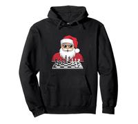 Santa Claus Playing Chess - Christmas Chess Player Pullover Hoodie