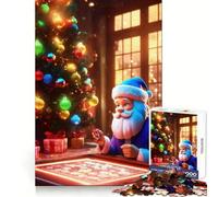 Santa Claus Playing Dice 1000 Piece Jigsaw Puzzles for Teenagers Jigsaw Wise Think Toy Relax Time Clear Cut Festival Gift (38x52cm)