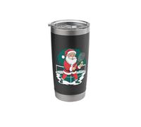 Santa Claus Playing Tennis Stainless Steel Insulated Tumbler