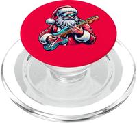 Santa Claus Playing The Electric Guitar Funny PopSockets PopGrip for MagSafe